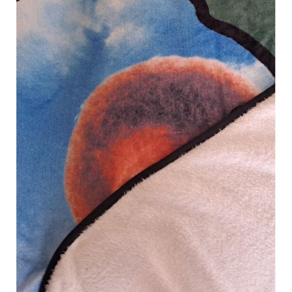 Happy Trees Bob Ross Blanket The Joy of Painting Fleece Gift Throw Plush Rare - Picture 3 of 3